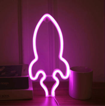 Buy LED Neon dekoracija Raketa violetinės spalvos