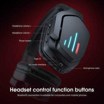 Get  Onikuma B60 Black wireless gaming headphones (belaidės žaidimų ausinės)