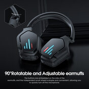  Onikuma B60 Black wireless gaming headphones (belaidės žaidimų ausinės)