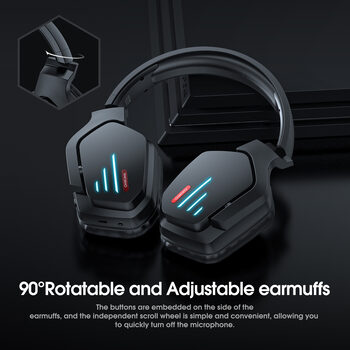  Onikuma B60 Black wireless gaming headphones (belaidės žaidimų ausinės)
