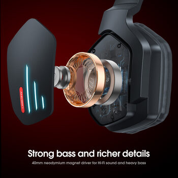  Onikuma B60 Black wireless gaming headphones (belaidės žaidimų ausinės) for sale