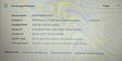 Lenovo nešiojamas kompiuteris: Amd Ryzen 3 for sale