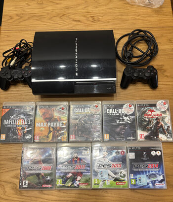 PS3 fat con juegos y 2 mandos