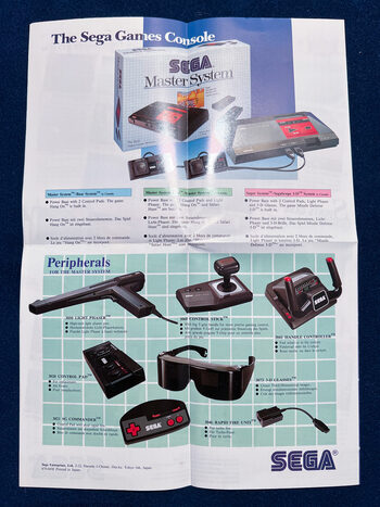 Póster desplegable Master System con catálogo de juegos SEGA