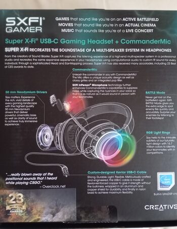 Auriculares Creative SXFI Gamer