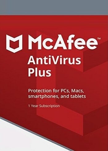McAfee AntiVirus Plus 1 Device, 1 Year PC, Android, Mac, iOS McAfee Klucz GLOBAL