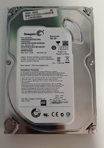 Seagate Barracuda 500 GB HDD Storage