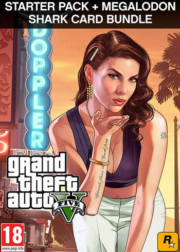 Grand Theft Auto V: Premium Online Edition & Megalodon Shark Card Bundle Rockstar Games Launcher Key BRAZIL