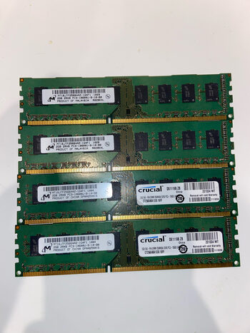 DDR3 8GB ram 2x2 hp pc3-10600U + 2x2 Crucial pc3-10600U 