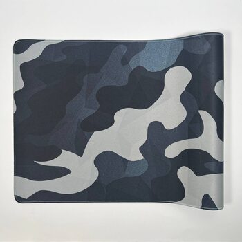 Extended Gaming Mousepad 90x40 cm - Abstract Gray Camouflage Pattern