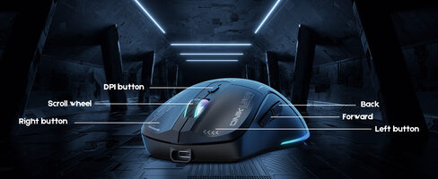 Onikuma CW917 Black Wireless gaming mouse (belaidė žaidimų pelė)