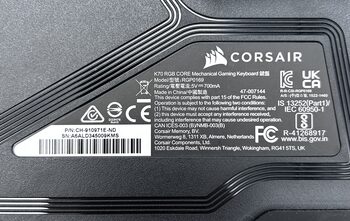 Originali Corsair K70 RGB CORE Gaming Šviečianti Klaviatūra