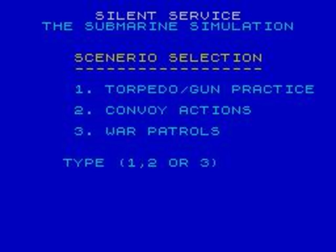 Silent Service (1985) NES