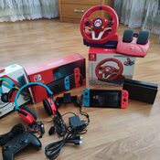 Nintendo Switch V2, Blue & Red, 32 + 64 GB didelis komplektas + žaidimai