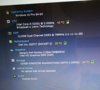 Portatil Dell 4x2.7Ghz 4/16gb ssd 240gb for sale