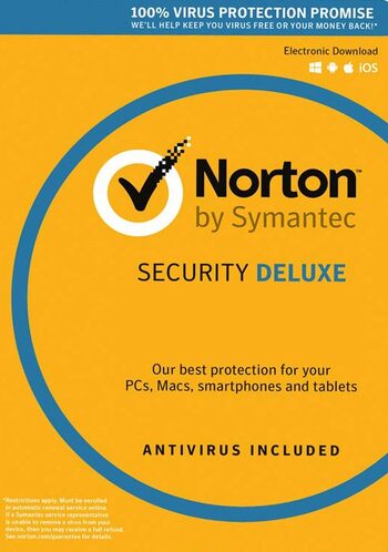 Norton Security Deluxe - 3 Device - 2 Year - Norton Key EUROPE