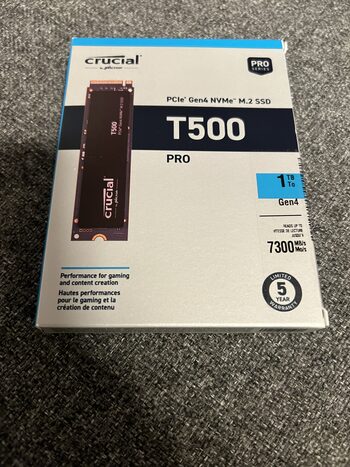 Naujas Crucial T500 1TB m.2 SSD CT1000T500SSD8