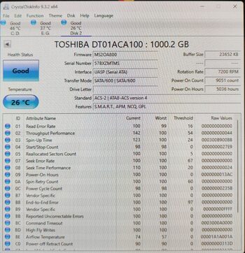 Toshiba 1 TB HDD Storage for sale