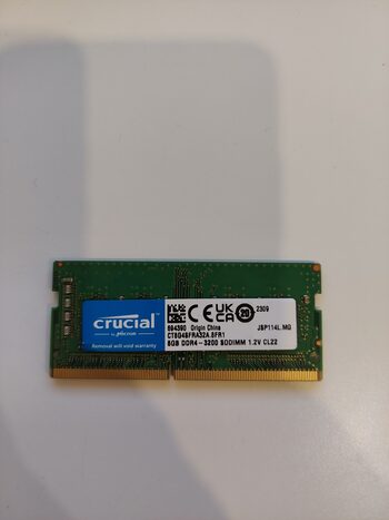 Crucial 8 GB (1 x 8 GB) DDR4-3200 Silver PC RAM