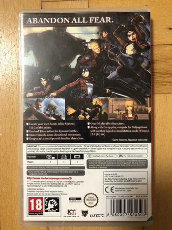 Attack on Titan 2 Nintendo Switch