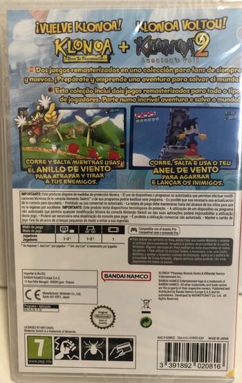 Klonoa Phantasy Reverie Series Nintendo Switch