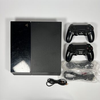 PlayStation 4, Black, 500GB + 2 Controllers and Cables