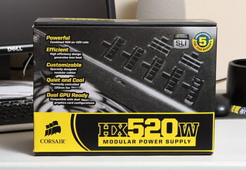 CORSAIR HX520W 520W Semi modular Gpu pcie 2x8 pin PSU Maitinimo blokas