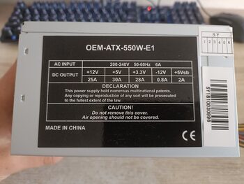 OEM-ATX-550W-E1 (Maitinimo blokas)