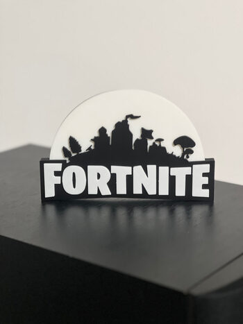 Fortnite logotipas, stovas Jūsų žaidimu erdvei