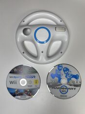 Nintendo Wii Žaidimų Konsolės Pilnas Baltas Rinkinys for sale