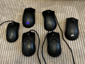 6x Razer/Corsair Gaming Mouse komplektas (lotas)