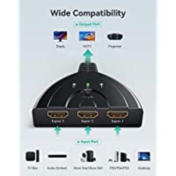 Buy hdmi splitter 4k 3 puertos conmutador