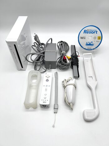 Nintendo Wii RVL-001 Žaidimų Konsolės Pilnas Baltas Rinkinys