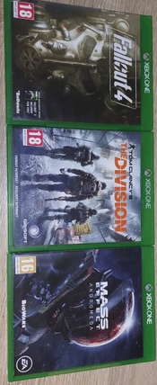 Fallout 4; Tom Clancys The division; Mass Effect Andromeda for sale