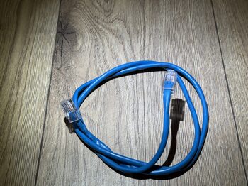 1m Cat 5e Ethernet kabelis, mėlynas