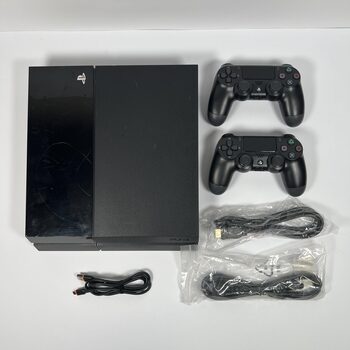 PlayStation 4, Black, 500GB + 2 Controllers and Cables