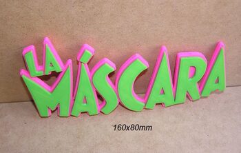 La Mascara, Cartel, Logo, Letrero Impresion 3D