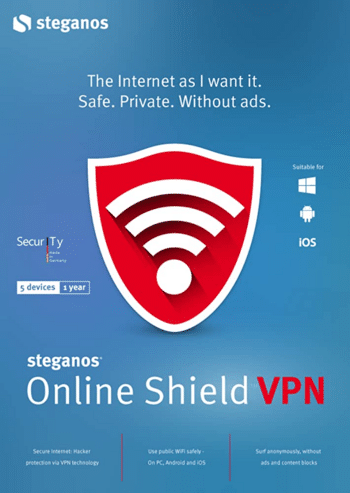 Steganos VPN Online Shield 1 Device 1 Year Key GLOBAL