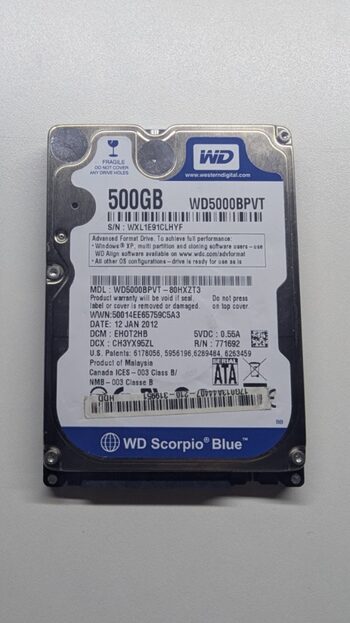 Western Digital WD Blue 500 GB HDD Storage