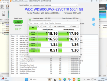 Toshiba 500 gb hdd 2.5 MQ01ACF050 ir Western Digital WD5000LPVX-08V0T Blue 500GB