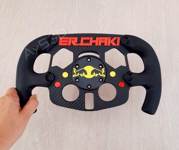 MOD F1 PERSONALIZADO con TU NOMBRE de RED BULL para Volante Logitech G29 y G923 