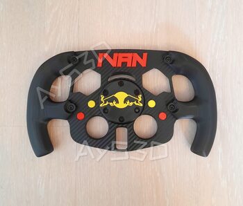 MOD F1 PERSONALIZADO con TU NOMBRE de RED BULL para Volante Logitech G29 y G923 