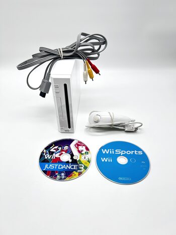 Nintendo Wii Žaidimų Konsolės Baltas Rinkinys