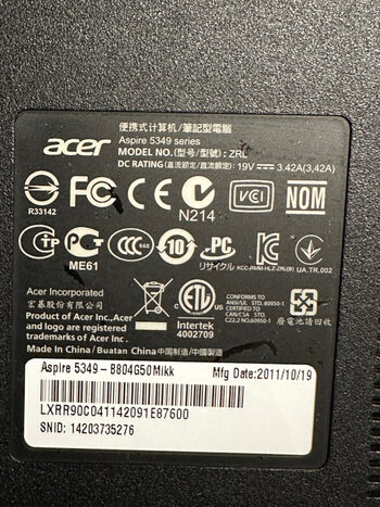 Buy ACER ASPIRE 5349 B804G50 MIKK