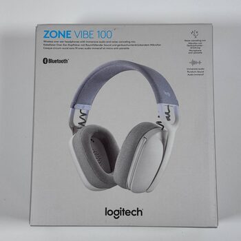 Logitech Zone Vibe 100 Lightweight Wireless Over Ear Headphones with Noise Cance