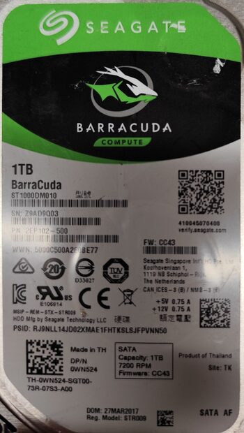 Seagate Barracuda Compute 1 TB SSD Storage