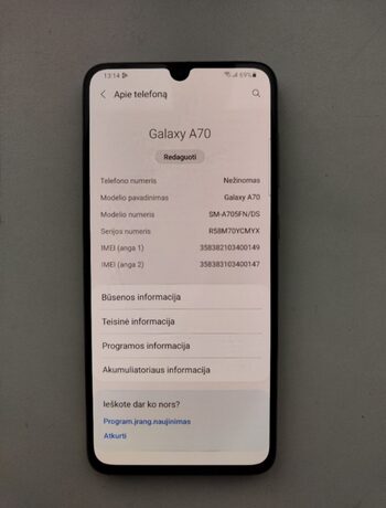 Samsung Galaxy A70 White for sale