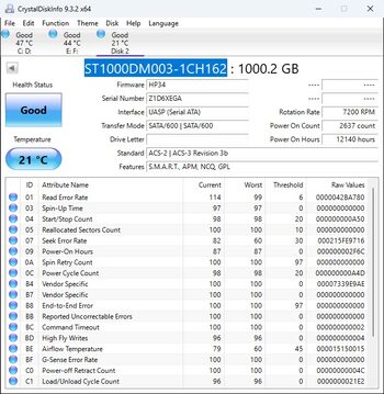 Seagate NAS HDD 1 TB HDD Storage