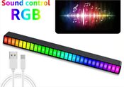 Buy Music Levels Rgb Light 32 Led Bar Black battery Powered