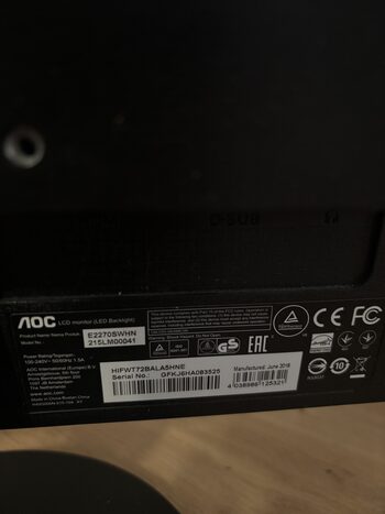 AOC LCD (LED Backlight) monitorius, 60Hz